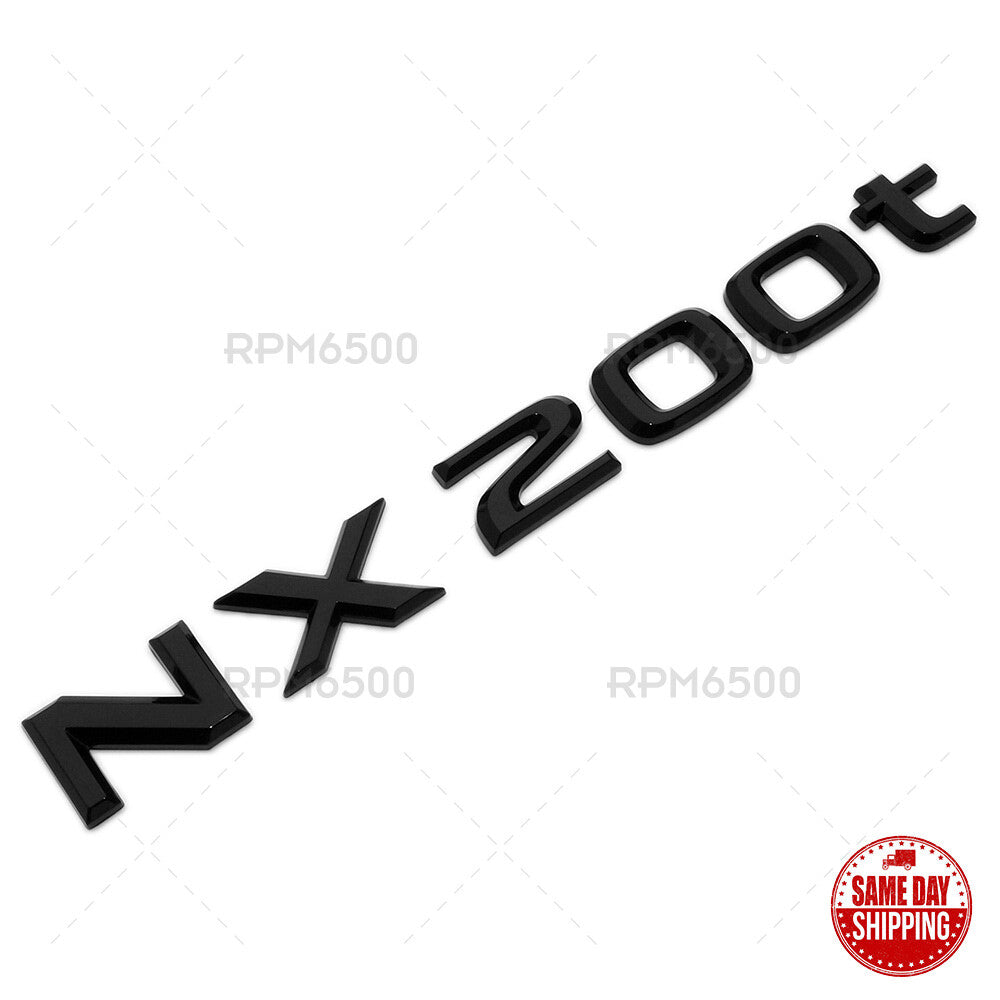 Lexus Liftgate Gloss Black NX 200t Letter Logo Badge Car Emblem Replace F-Sport
