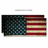 2x American Flag US Universal Chevy Silverado Vinyl Decal Emblem Overlay Sticker