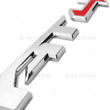 GMC Canyon Sierra AT4 Rear Tailgate Badge Logo Emblem Nameplate OEM Chrome Red