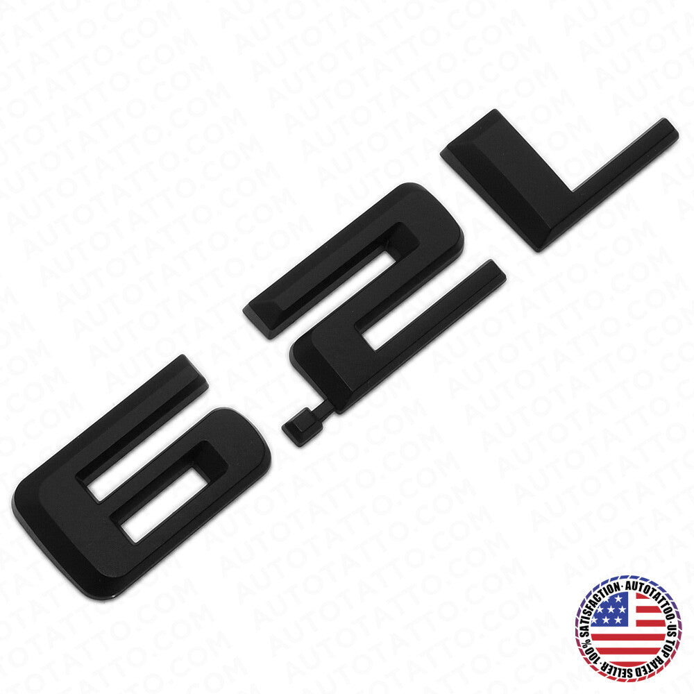 19-22 Matte Black Chevy Silverado 1500 6.2L Hood Letter Logo Emblem Badge LTZ