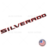 19-22 Silverado Redline Tailgate Letter Logo Emblem Badge Z71 LT LTZ Black Red