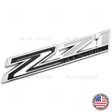 Chevy 19-21 Silverado Z71 Off Road Fender Letter Sport Logo Emblem Badge Black