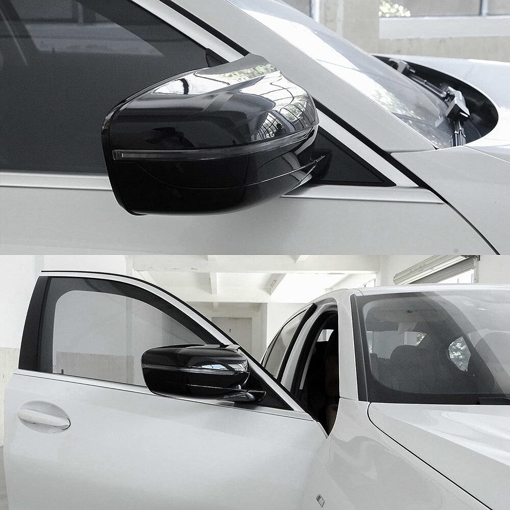 17-23 BMW G20 G30 G11 G12 M Style Gloss Black Replace Side Mirror Cover Cap