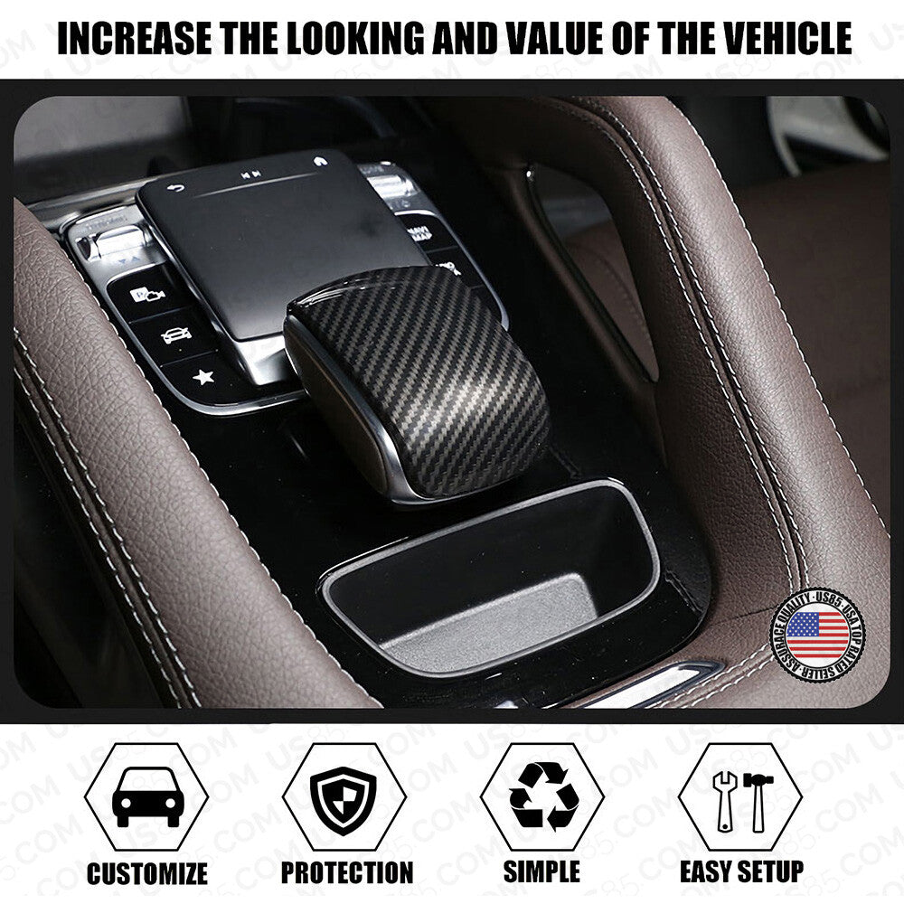 Carbon Fiber Central Control Armrest Decorative Cover Trim For GLE GLS Class