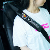 Cadillac Carbon Car Seat Belt Cover Safety Shoulder Strap Cushion Pad Harness