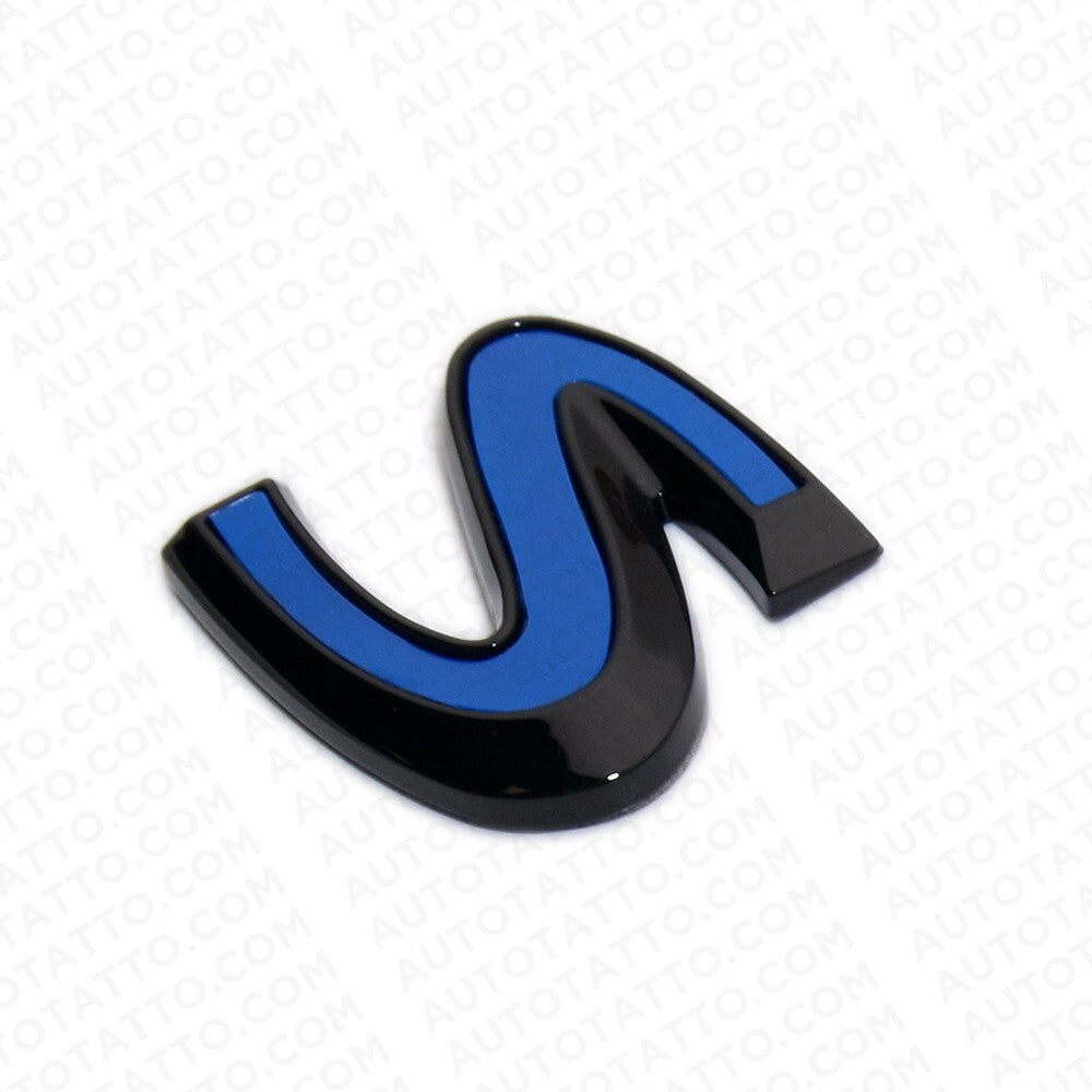 For Infiniti S Side Fender Left or Right Badge Emblem Nameplate Gloss Black Blue