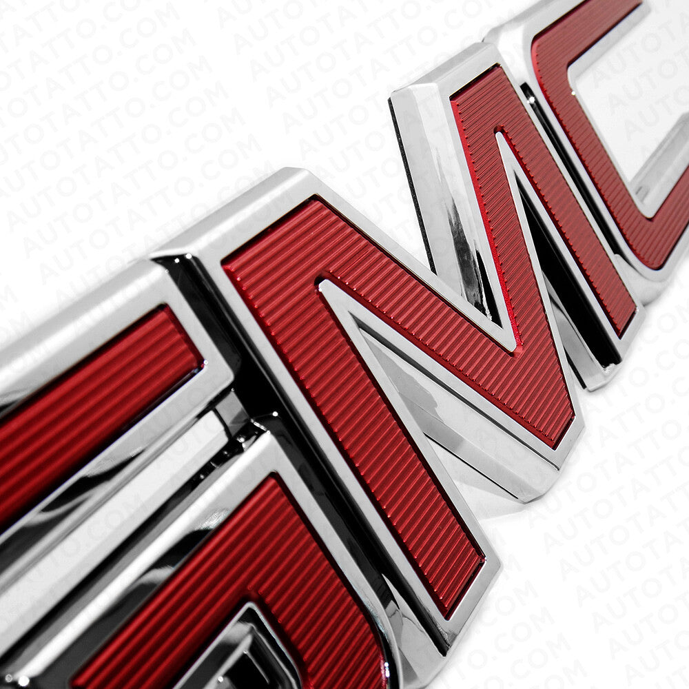 14-19 GMC Sierra Canyon Tailgate Letter Logo Emblem Adhesive Nameplate OEM Red