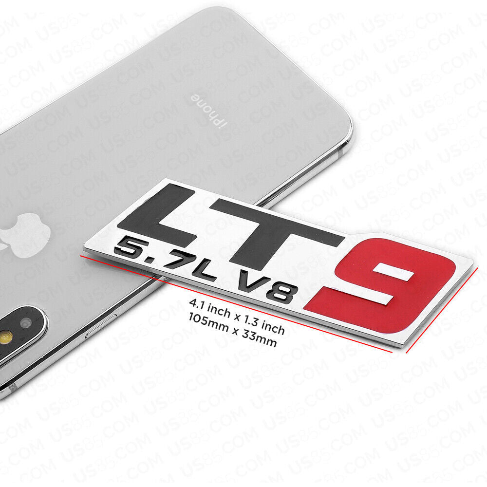 3D Fashion Metal LT9 5.7L V8 Emblem Car Decal Badge Sticker Auto Decoration