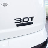 Audi Black Quattro Nameplate OEM ABS Emblem Liftgate Adhesive Logo Lid Badge