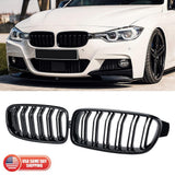 Front Kidney Grill for 12-18 BMW 3 Series F30 F35 328i 335i 320i 330 Gloss Black