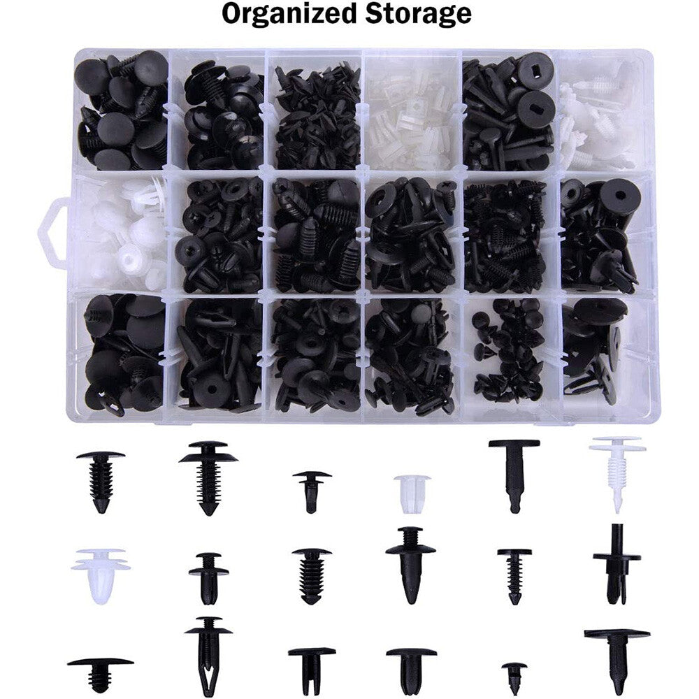 456Pcs Car Auto Retainer Clips Plastic Fasteners Kit Push Pin Rivets Bumper Trim