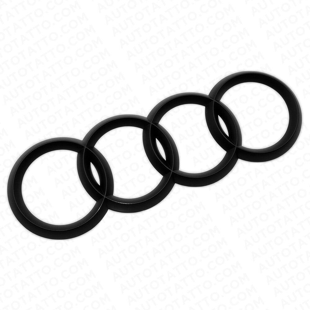 08-16 AUDI Matte Black Rear Trunk Lid Luggage Ring Sign Badge Logo Emblem Sport
