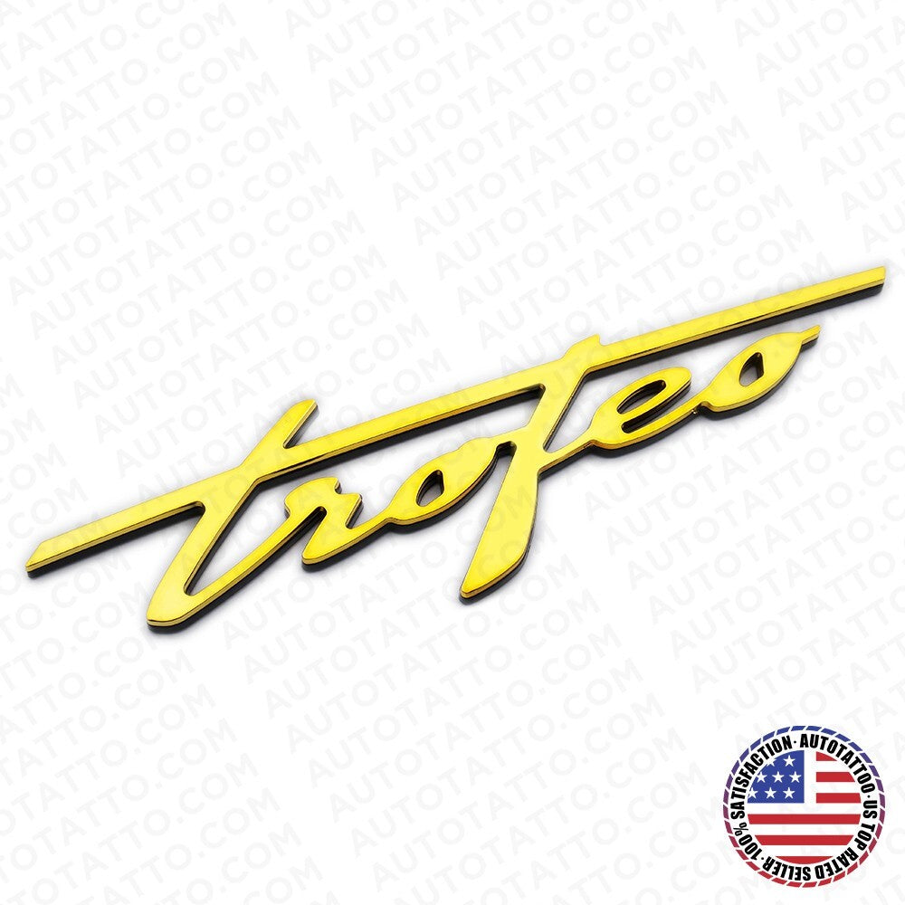 Maserati Ghibli Levante Grecale GT Side Fender Trofeo Emblem Badge Chrome Gold