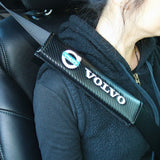 Volvo Sport Carbon Car Seat Belt Cover Safety Shoulder Strap Cushion Pad Harness