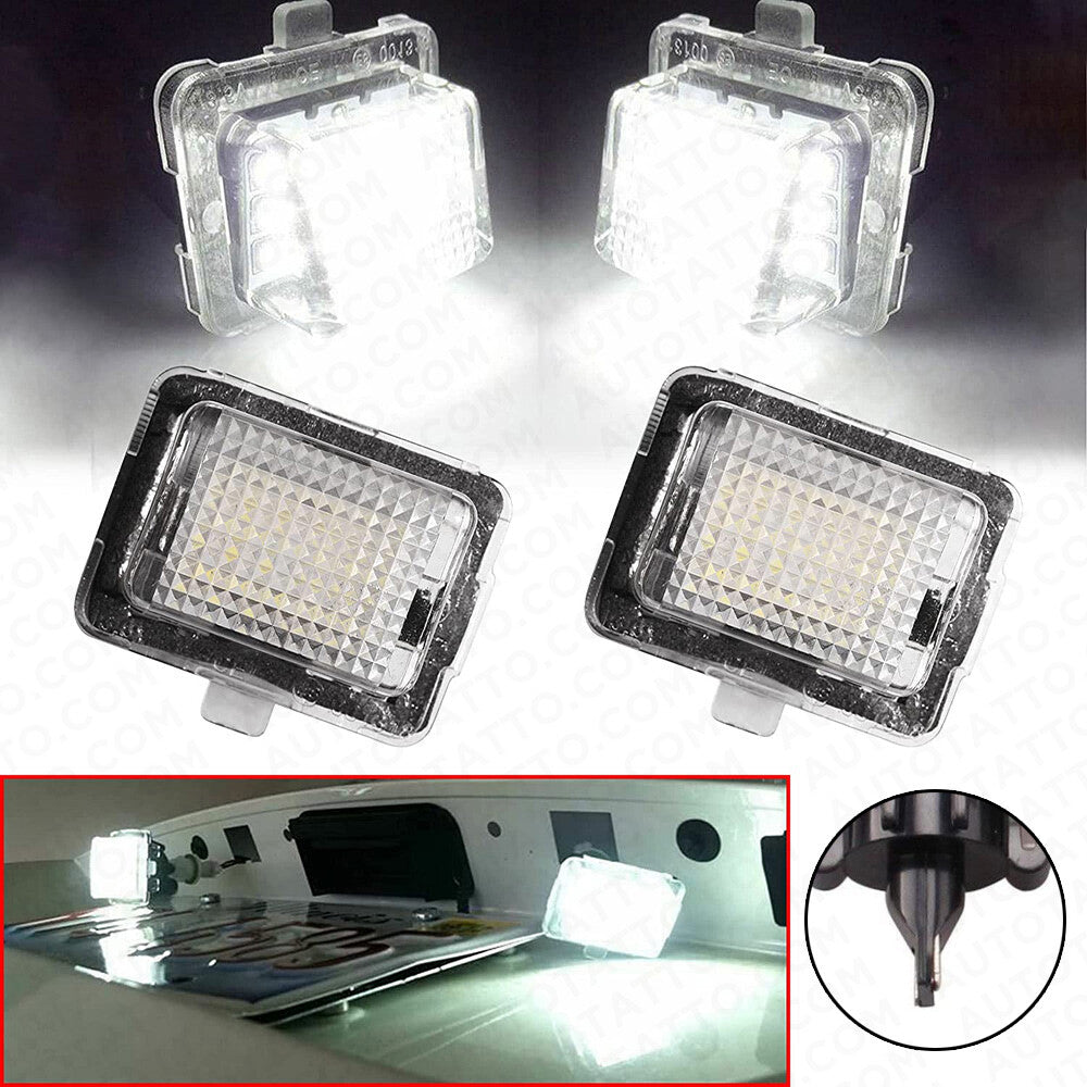 2x No Error LED License Plate Light Bulbs White For Mercedes Benz W204 W212 W221