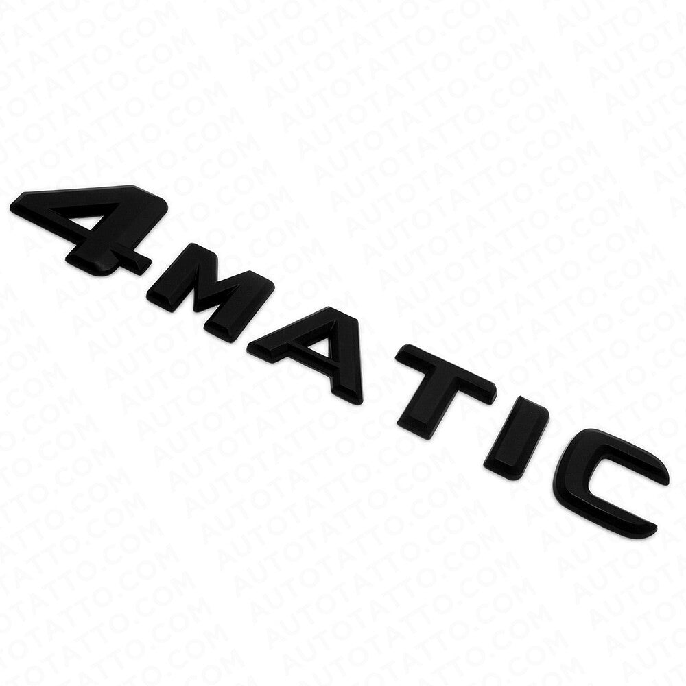 99-14 Mercedes 4Matic Emblem 3D Trunk Logo Letter Sport Badge AMG - Matte Black