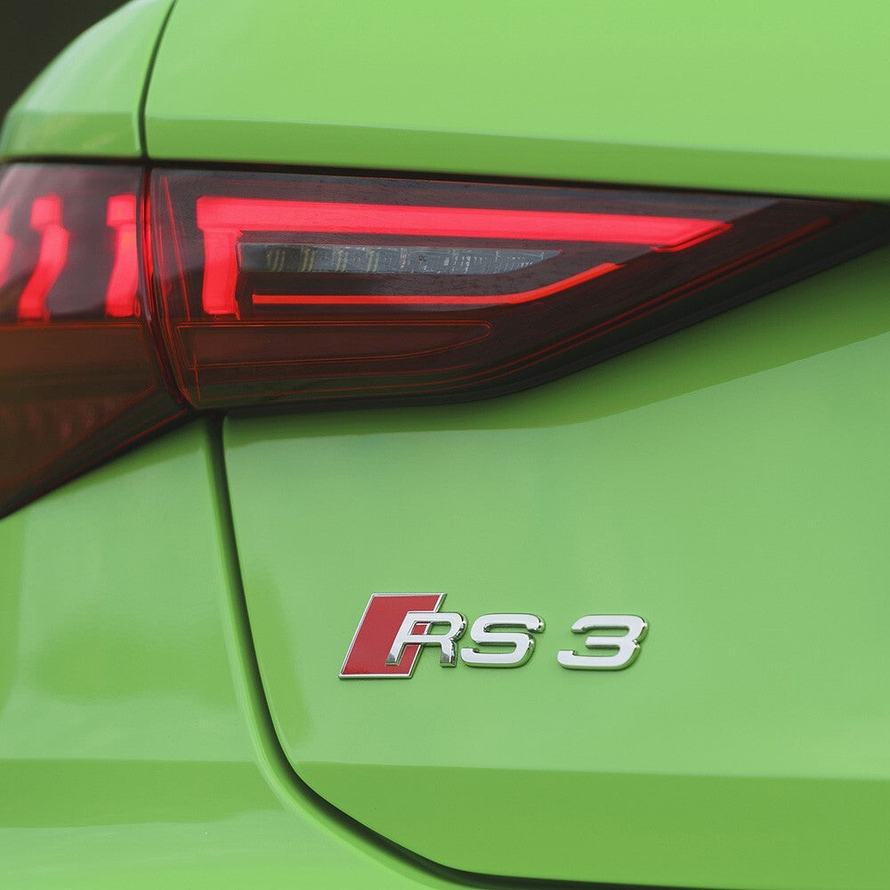 RS 3 RS3 OEM Chrome Rear Letter Tail Badge Trunk Emblem Nameplate Badge Sport
