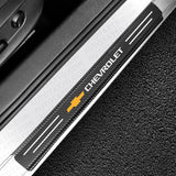4x Chevrolet Car Door Plate Sill Scuff Anti Scratch 3D Decal Sticker Protector