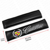 Cadillac Carbon Car Seat Belt Cover Safety Shoulder Strap Cushion Pad Harness
