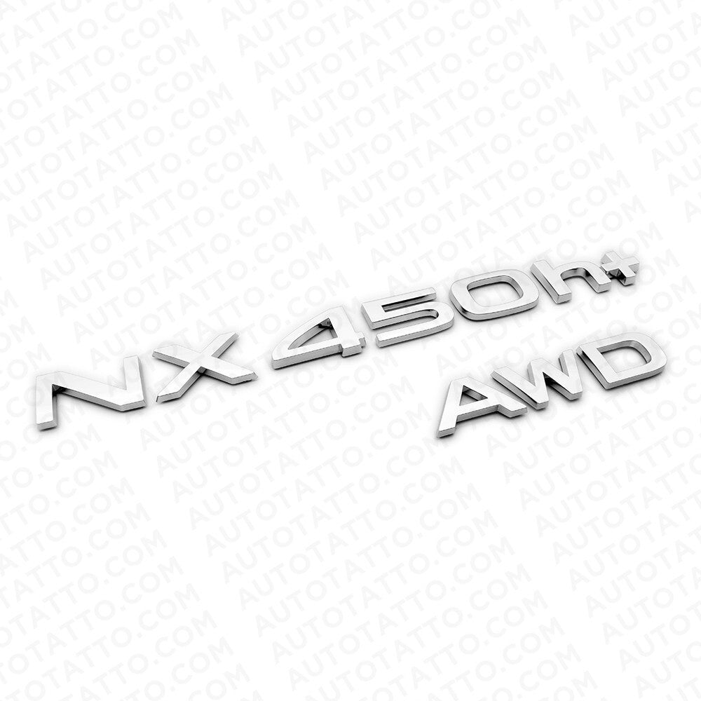 22+ Lexus NX 450h+ AWD Rear Liftgate Letter Logo Badge Emblem OEM Chrome