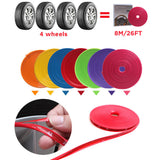 26FT Car Wheels Hub Rim Edge Protector Ring Tire Guard Sticker Rubber Strip Line