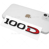 Tesla Rear Liftgate Lid Model 100D Nameplate Logo Badge Emblem Sport Black Red