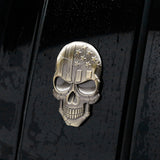 3D Skull Devil Death USA Flag Metal Car 3D Sticker Decal Punisher Emblem Sport
