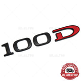 Tesla Rear Liftgate Lid Model 100D Nameplate Logo Badge Emblem Sport Black Red