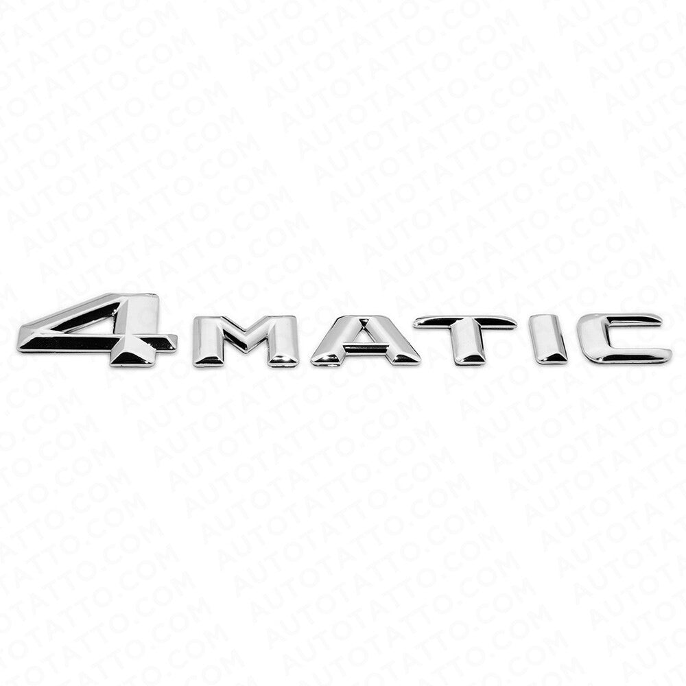 Mercedes New 4 Matic Emblem 3D Trunk Logo Letter Sport Badge AMG - OEM Chrome