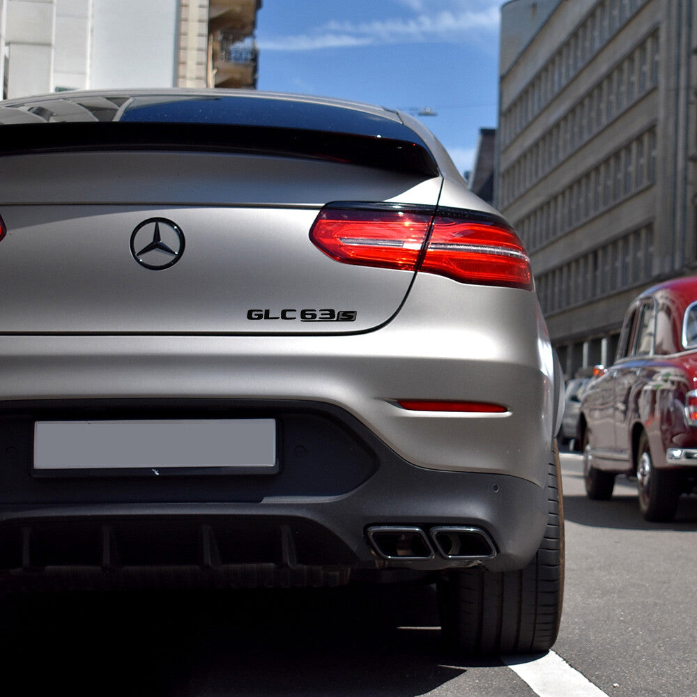 17-20 Mercedes GLC 63 S Letter Emblem Liftgate Logo Badge AMG Sport Gloss Black