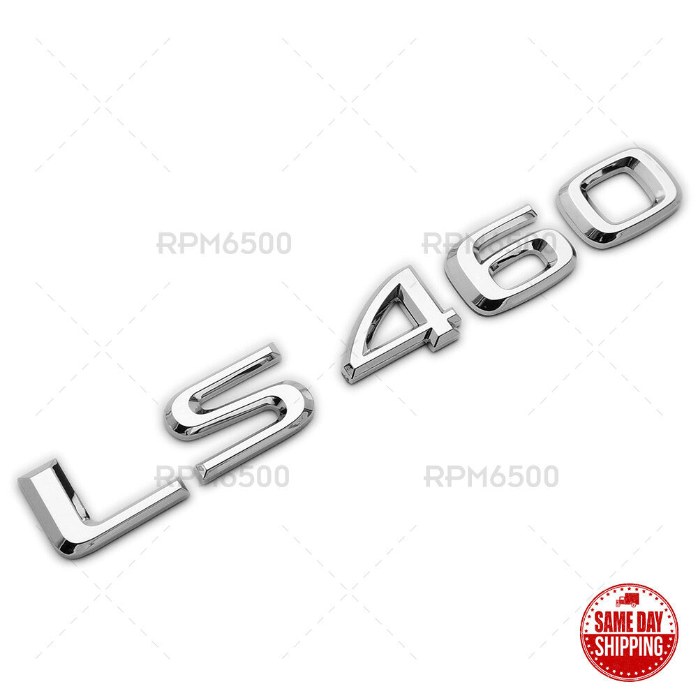 For Lexus Rear Turnk Lid OEM Chrome LS 460 Letter Logo Badge Emblem Car Replace