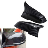 Carbon Fiber Style Side Mirror Cover Cap for BMW 14-18  F10 F11 F18 5-Series LCI
