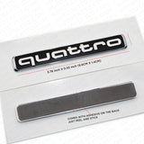 For Audi Quattro Nameplate OEM ABS Emblem Liftgate Adhesive Logo Deck Lid Badge