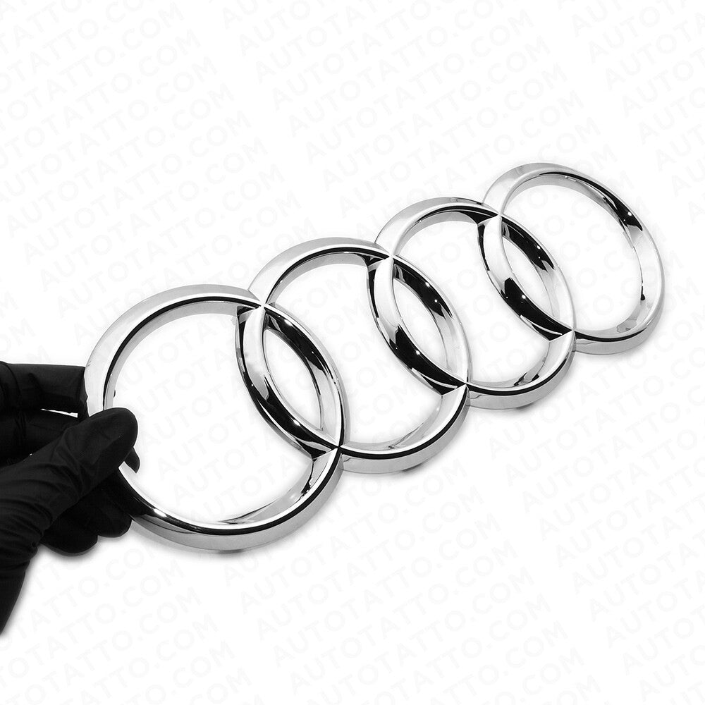 For Audi OEM Chrome Front Grille Rings Badge Logo Emblem Q3 Q5 SQ5 Q7 A6 A7 S7
