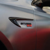 2x Mercedes BRABUS BITURBO 700 Fender Nameplate Badge Marker Emblem Matte Black