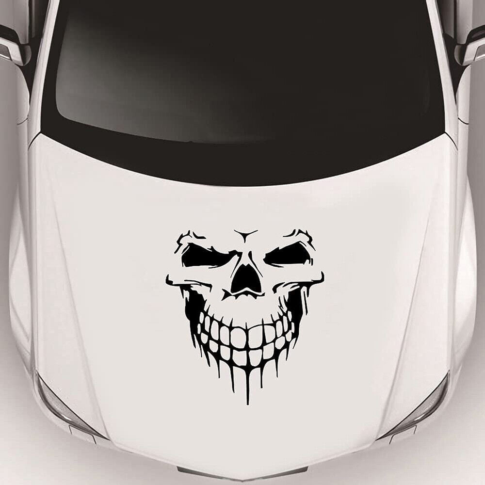 Skull Car Hood Decal Vinyl Large Graphic Sticker SUV Truck Decorate Sport Black