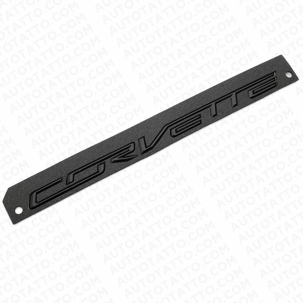 For 14-19 Corvette C7 R Z06 Gloss Black Rear Bumper Letter Badge Emblem Sport