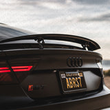 12-18 Audi A7 S7 RS7 Rear Liftgate Trunk Sign Logo Ring Badge Emblem Matte Black
