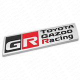 GR Toyota Gazoo Racing Fender Trunk Nameplate Emblem Badge Logo Sport Silver