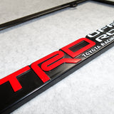 Trd Off Road Bracket License Plate Frames Cover Sport Black