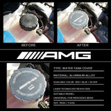 Mercedes AMG Sport Universal Aluminum Water Washer Tank Cap Cover Trim Silver