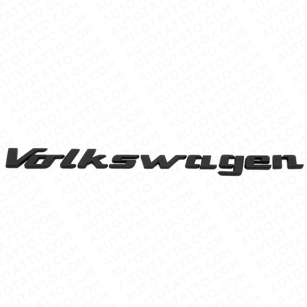 Universal Signature Letter Rear Liftgate Badge Sport Emblem For VW Flat Black