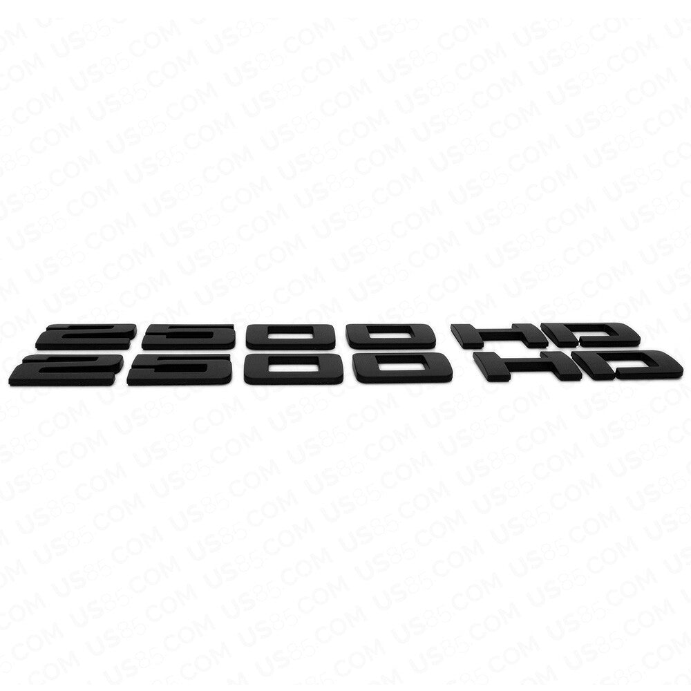 2x Chevy Silverado 2500 HD Fender Nameplates Letter 3D Emblem Z71 Matte Black