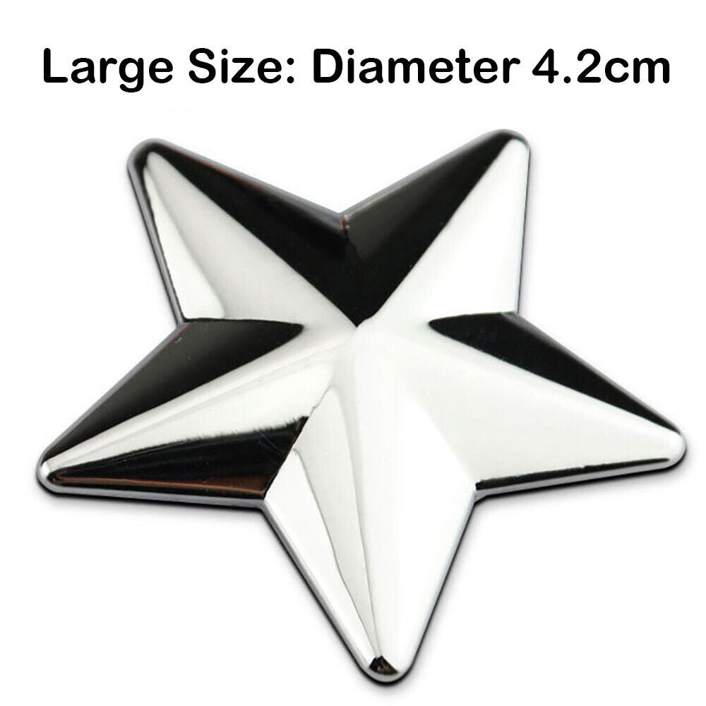 Universal 3D Fashion Metal Heart and Stars Car Decal Sticker for Auto Decoration