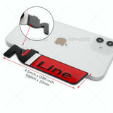 Universal Car Fender Side Marker Logo Badge Nameplate Emblem Sport Black Red
