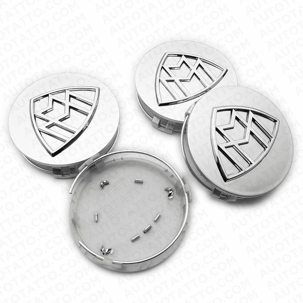 4x Mercedes Maybach Wheels Center Cap Hub Cover Inserts Replacement Sport Silver