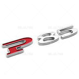 Tesla Rear Liftgate Lid Model P85 Nameplate Logo Badge Emblem Sport Chrome Red