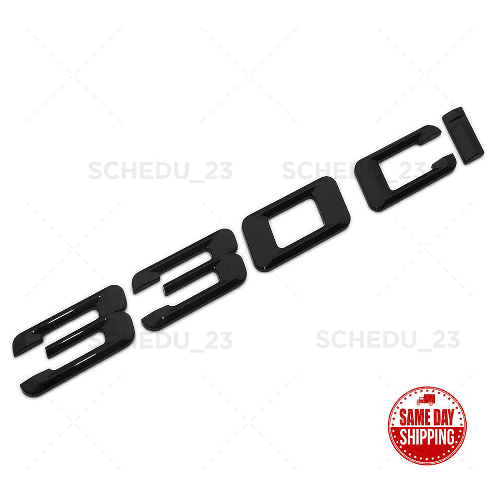 Gloss Black BMW 330ci Car Trunk Lid Nameplate Letter Emblem Badge M Performance