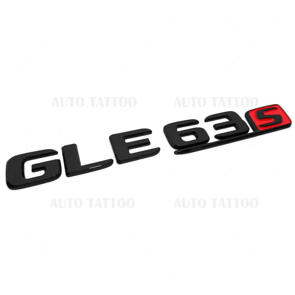 17-19 Mercedes GLE 63 S Letter Emblem Liftgate Logo Badge AMG Sport Black Red