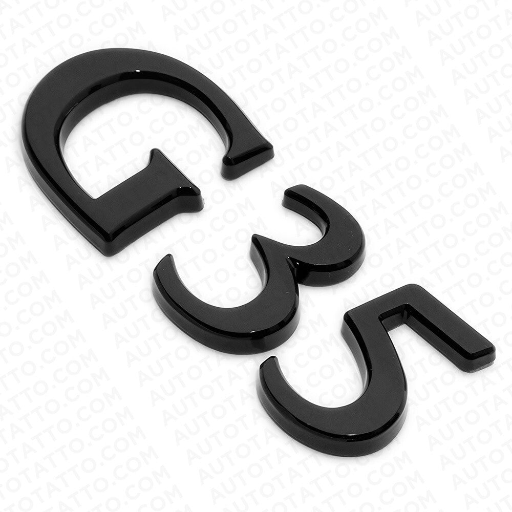 For Infiniti G35 Rear Trunk Logo Letter Badge Emblem Nameplate Sport Gloss Black